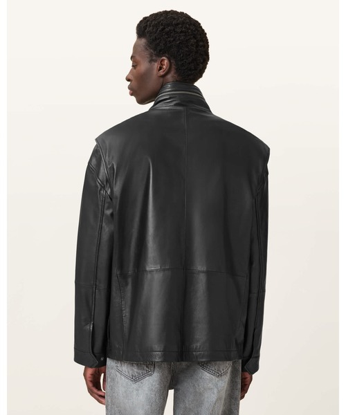 コート ジャケット HALTON FUNNEL COLLAR LEATHER JACKET | HALTON ファンネル カラー レザー ジャケットの画像
