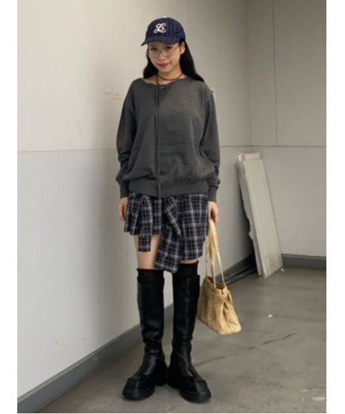 SLY（スライ） スカート REMAKE LIKE CHECK S/SK リメイクライク