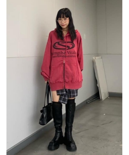 SLY（スライ） スカート REMAKE LIKE CHECK S/SK リメイクライク