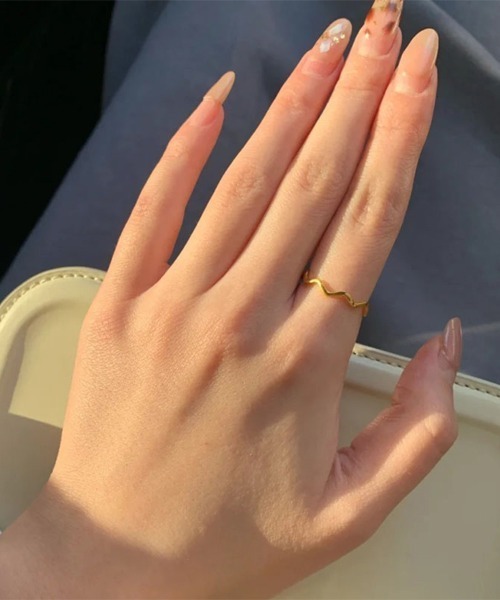 ジュエッテ　K10 ジグザグ　ウェーブ　リング　12-13号 K10 ウェーブリング | NATURALI JEWELRY(ナチュラリ ジュエリ) 公式