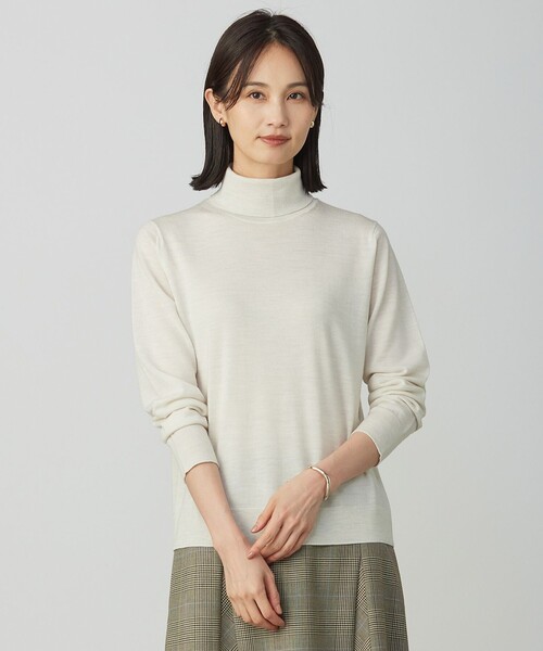 ニット セーター PURE WOOL タートルネック レディース : ZOZOTOWN 
