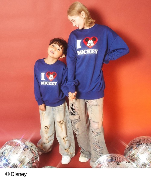 ANAP kids（アナップキッズ） トレーナー 「Disney」「Mickey＆Minnie