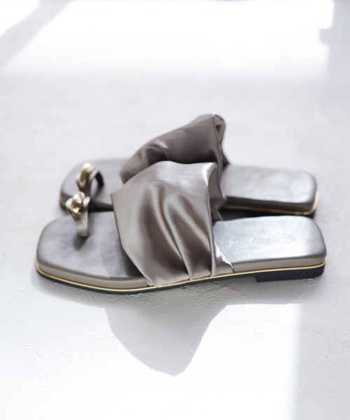 「SESTO」 フラットサンダル LL アイボリー レディース_画像5