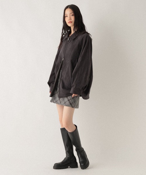 Heather ブルゾン アウター コーデュロイミドルジャケット 595948