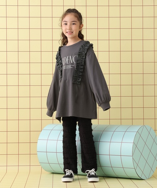 LEPSIM（レプシィム） tシャツ 「KIDS」リメイクフリル長袖ワンピース