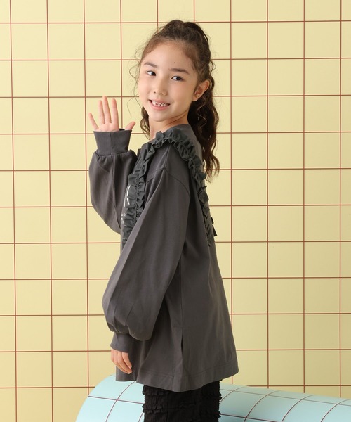 LEPSIM（レプシィム） tシャツ 「KIDS」リメイクフリル長袖ワンピース
