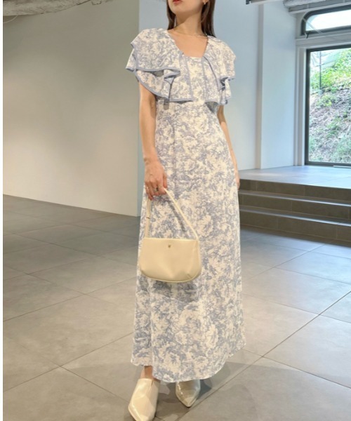 snidel 花柄ノースリーブロングワンピース サイズ1 SNIDEL（スナイデル） ノースリーブワンピース 1 パープル レディース