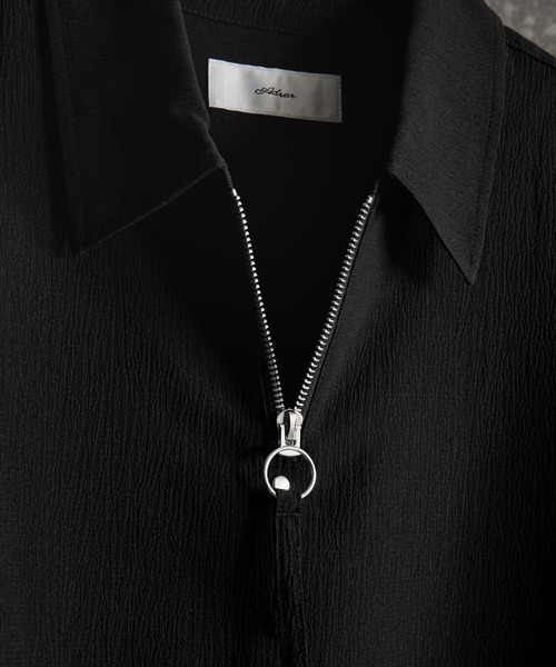 「ADRER」 半袖シャツ S ブラック メンズ_画像9