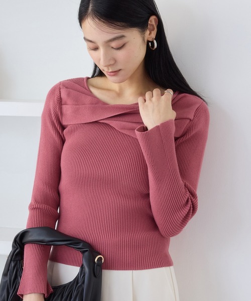 ⭐️めめです VIS（ビス） ニット セーター アシメねじれデザインリブニット