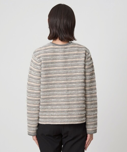 green label relaxing カーディガン ミックスツイードライク ノー