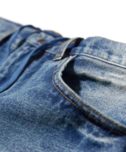 「NAUTICA」 デニムハーフパンツ LARGE ネイビー メンズの画像