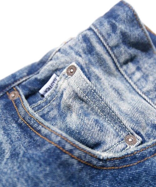「NAUTICA」 デニムハーフパンツ LARGE ネイビー メンズの画像