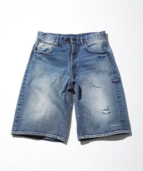 「NAUTICA」 デニムハーフパンツ LARGE ネイビー メンズの画像