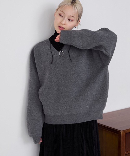 【定価4.6万円】エブリデイアイライク　ラクーン使用　COZY Vネックセーター 定価4.6万円】エブリデイアイライク ラクーン使用 COZY Vネックセーター