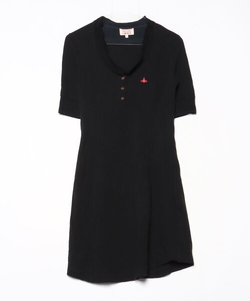 Vivienne Westwood red label 「Vivienne label」 刺繍半袖ワンピース