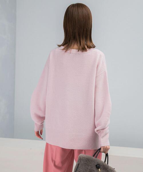 ニット セーター ウールカシミヤVネックニットプルオーバー レディース