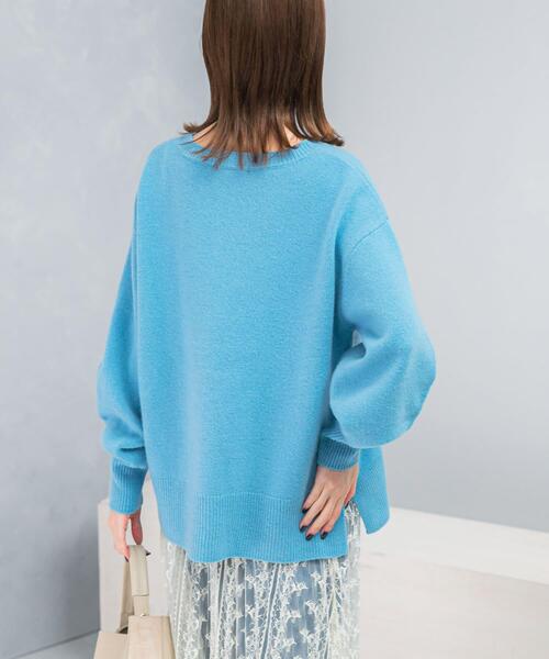 ニット セーター ウールカシミヤVネックニットプルオーバー レディース