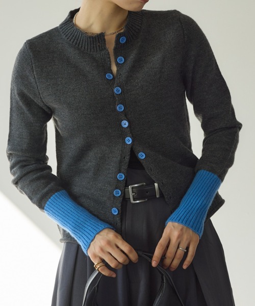 KUREN カーディガン カラーボタンカーディガン レディース : ZOZOTOWN