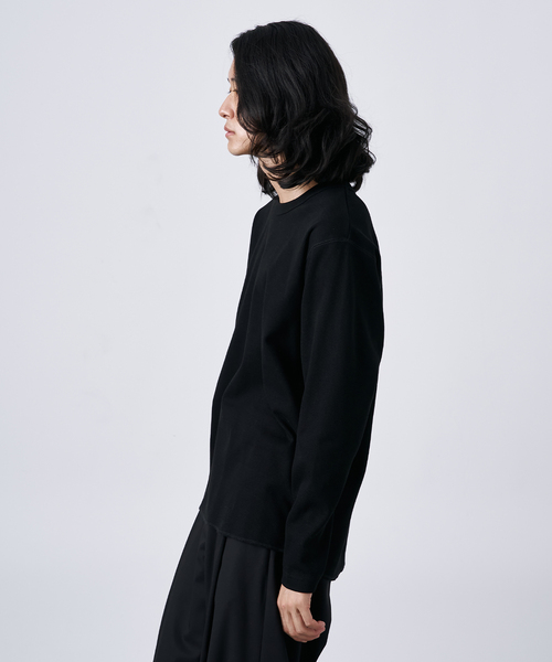 Happy♡！BRIEFING ブラック 裏起毛長袖シャツ M B.C STOCK（ベーセーストック） tシャツ 裏起毛 ハニカムサーマル
