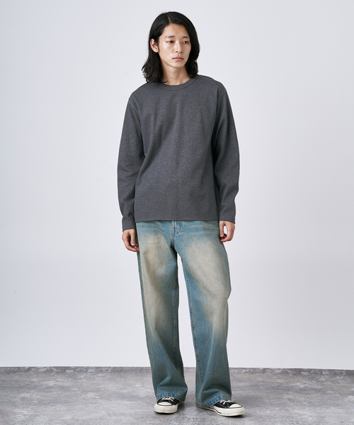 B.C STOCK（ベーセーストック） tシャツ 裏起毛 ハニカムサーマル