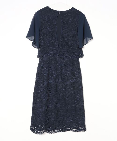 「DRESS STAR」 半袖ワンピース S ネイビー レディース_画像2