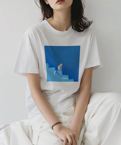「MAMIAN」 半袖Tシャツ M ホワイト レディース_画像8