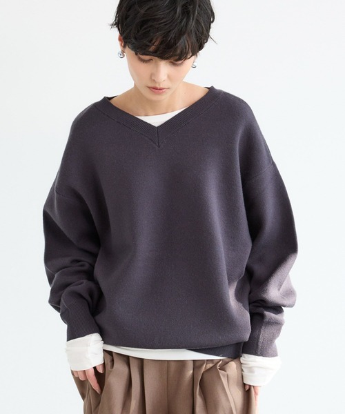 新品 BARNYARDSTORM  コットンカシミアユルＶニット BARNYARDSTORM（バンヤードストーム）の「BARNYARDSTORM / コットン