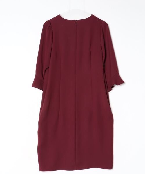 「OLIKA」 7分袖ワンピース FREE レッド レディース_画像2