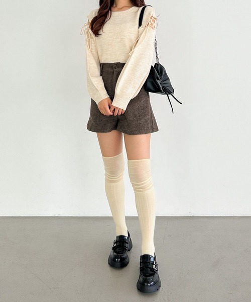 「Heather」 長袖ニット FREE アイボリー レディース_画像4