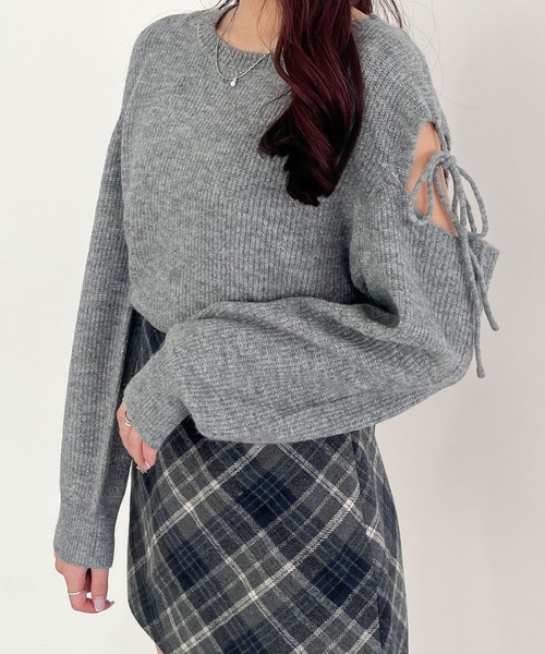 「Heather」 長袖ニット FREE アイボリー レディース_画像5