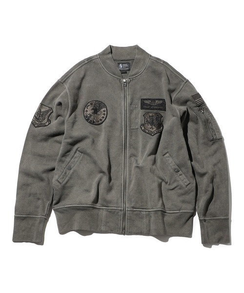 【未使用・タグ付き】Valley Apparel バレイアパレルパッチドMA-1 VALLEY APPAREL（バレイアパレル） パーカー ジャージパッチドMA-1