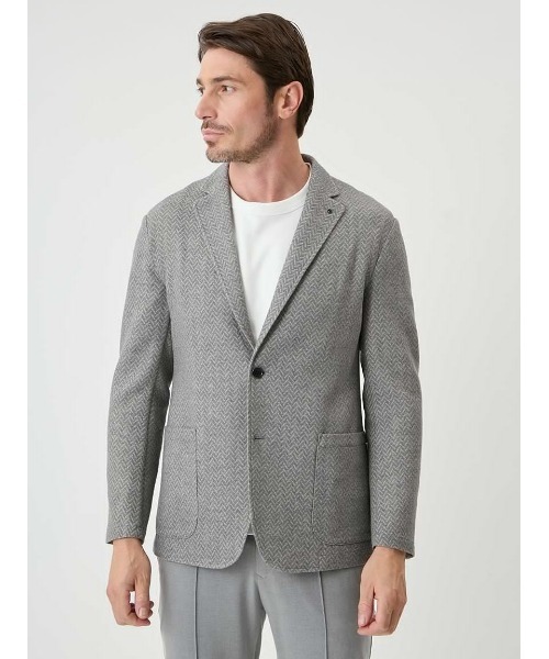 ジャケット テーラードジャケット 「The First Class」Ｔ．Ｇ．ＦＡＢＩＯ ３ＤヘリンボンJACKET メンズの画像