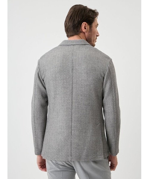 ジャケット テーラードジャケット 「The First Class」Ｔ．Ｇ．ＦＡＢＩＯ ３ＤヘリンボンJACKET メンズの画像