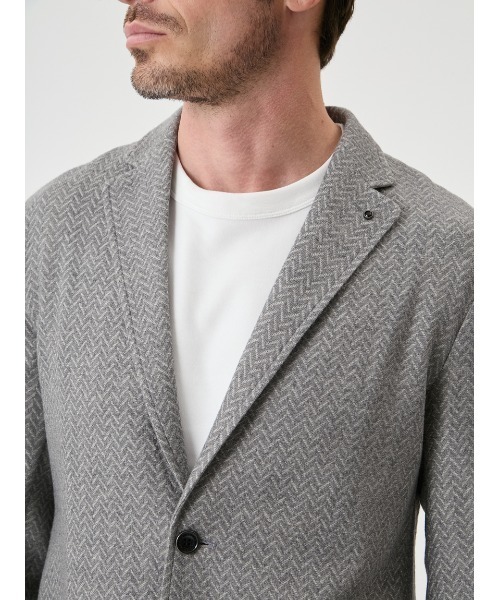 ジャケット テーラードジャケット 「The First Class」Ｔ．Ｇ．ＦＡＢＩＯ ３ＤヘリンボンJACKET メンズの画像