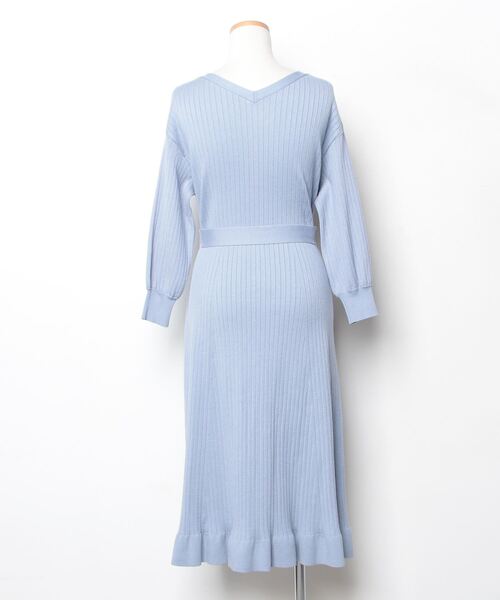 「31 Sons de mode」 ニットワンピース 36 ブルー レディース_画像2