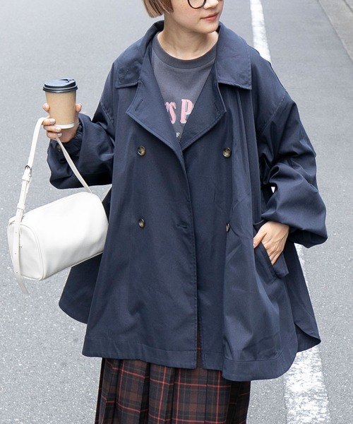 「forksy.」 トレンチコート FREE ネイビー レディース_画像6