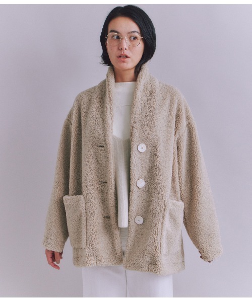 ダウンコート ダウンジャケット Eco Fur ショールカラーコート レディース