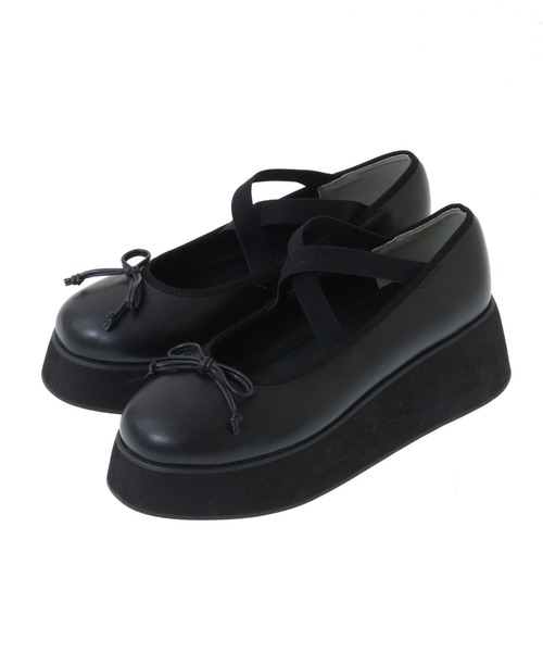 Candy Stripper ブラック バレエシューズ Lサイズ Candy Stripper（キャンディーストリッパー） シューズ L ブラック