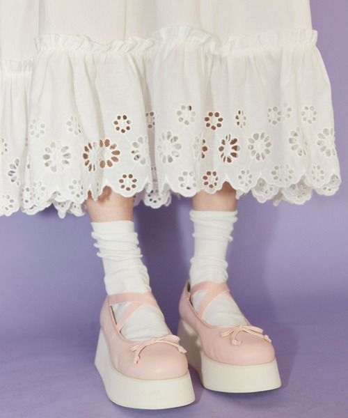 Candy Stripper ブラック バレエシューズ Lサイズ Candy Stripper（キャンディーストリッパー） シューズ L ブラック