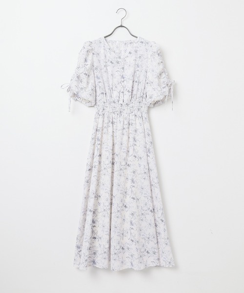 「Honeys」 半袖ワンピース M ホワイト×ブルー レディース_画像9