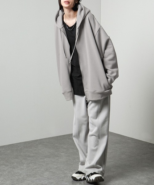 FUC グレー ジップアップパーカー M FUC グレー ジップアップパーカー M 速乾ジップパーカー(M グレー