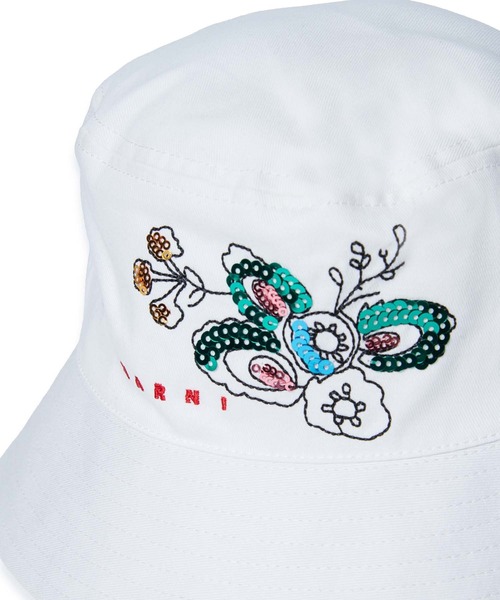 Marni ネオンイエロー バケットハット ボア　サイズL 美品 Boa zipper bucket hat ボア ジッパー バケットハット ブラック×ネオン