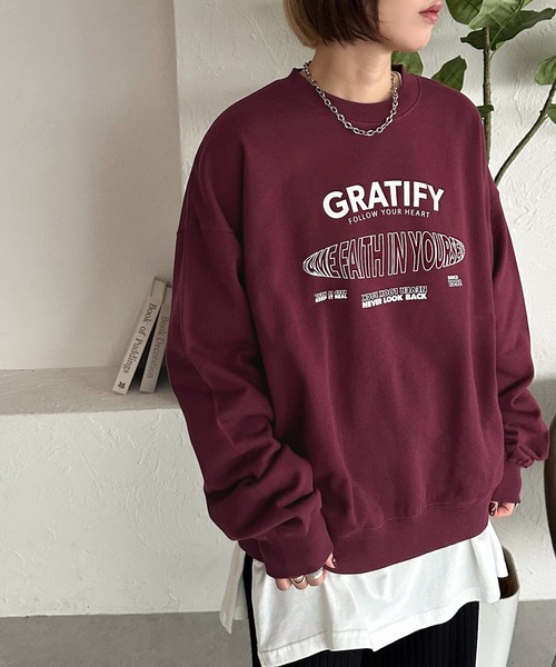 「apres jour mignon」 スウェットカットソー X-LARGE ダークブラウン レディース_画像2