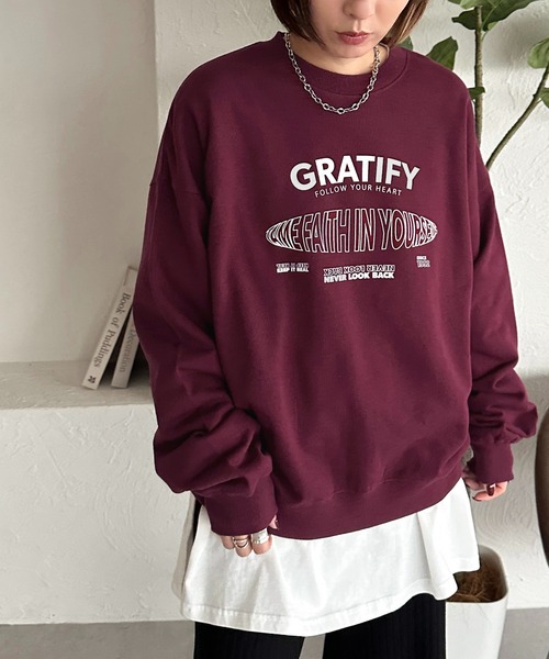 「apres jour mignon」 スウェットカットソー X-LARGE ダークブラウン レディース_画像5