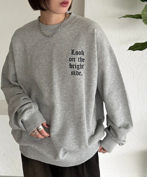 「apres jour mignon」 スウェットカットソー X-LARGE ダークブラウン レディース_画像9