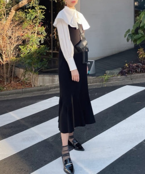 「rienda」 ノースリーブワンピース FREE グレー レディース_画像7