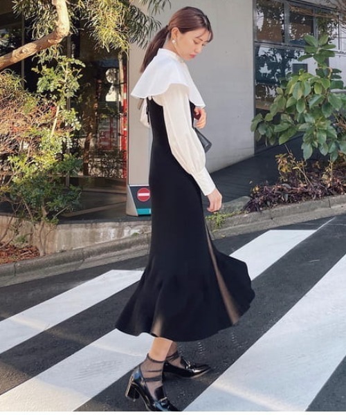 「rienda」 ノースリーブワンピース FREE グレー レディース_画像8