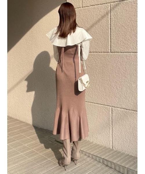 「rienda」 ノースリーブワンピース FREE グレー レディース_画像10