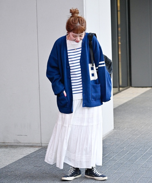 「B.C STOCK」 「INHERIT」ニットカーディガン MEDIUM ネイビー メンズ_画像3