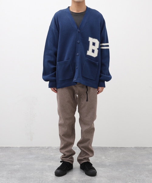 「B.C STOCK」 「INHERIT」ニットカーディガン MEDIUM ネイビー メンズ_画像8